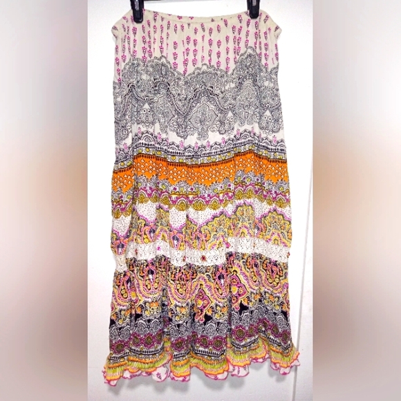 Forbidden Dresses & Skirts - 🧡FLORAL BOHEMIAN MAXI PEASANT SKIRT WOMENS SIZE MEDIUM